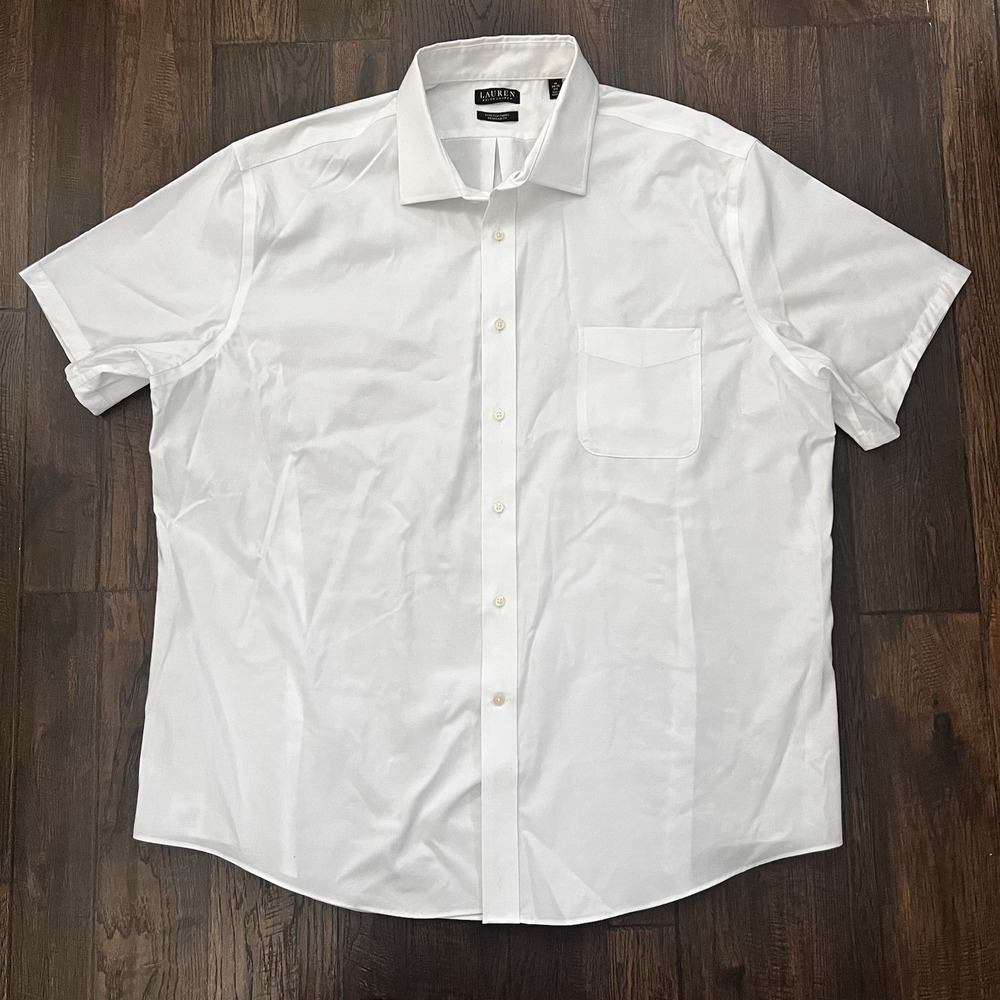 Ralph Lauren Black Label White Dress‎ Shirt Men's 19 34/35 XL Button Down Skater